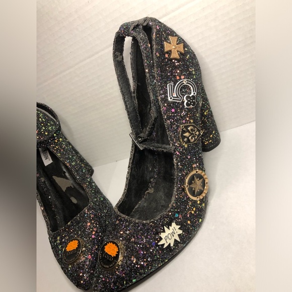 Cape Robbin Black Shoes with Multicolor Glitter Accents - Picture 4 of 16
